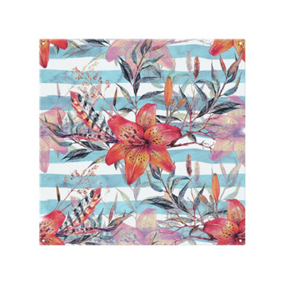 B&Q -  Bouquet Of Watercolor Tiger Lilies Splash Back Designer Style