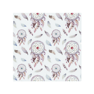 Benjamin Tate Design Dreamcatcher And Feather Pattern Splash Back Designer Style from B&Q