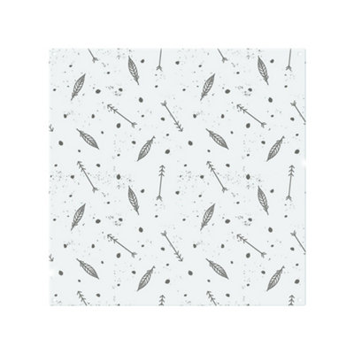Benjamin Tate Design Feathers And Arrows In Boho Style Splash Back Designer Style from B&Q