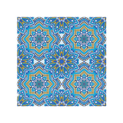 Benjamin Tate Design Floral And Geometric Embellished Tiles Splash Back Designer Style from B&Q
