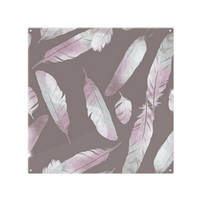 Benjamin Tate Design Imprints Bird Feathers Splash Back Designer Style from B&Q