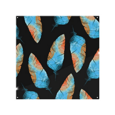 Benjamin Tate Design Imprints Boho Feathers Splash Back Designer Style from B&Q
