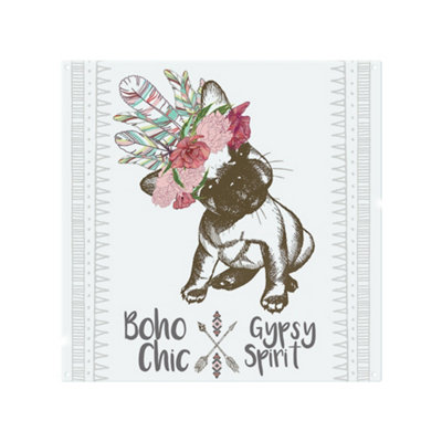 Benjamin Tate Design Portrait Of French Bulldog Puppy Splash Back Designer Style from B&Q