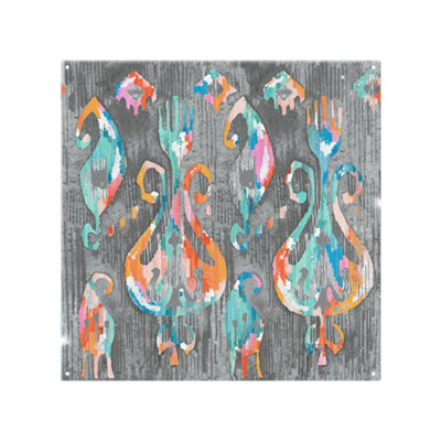 Benjamin Tate Design Trendy Tribal Pattern In Watercolour Style Splash Back Designer Style from B&Q
