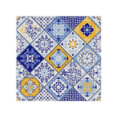Benjamin Tate Design Turkish Style Azulejos Tiles Splash Back Designer Style from B&Q