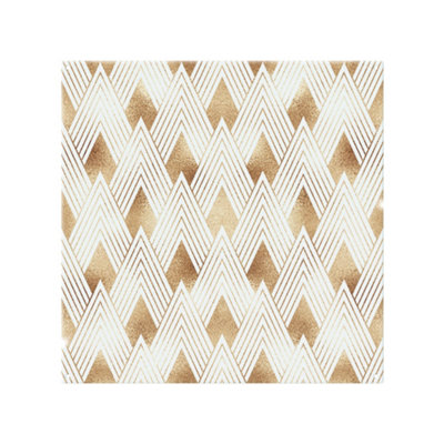Benjamin Tate Design Golden Geometric Shapes Splash Back Designer Style from B&Q