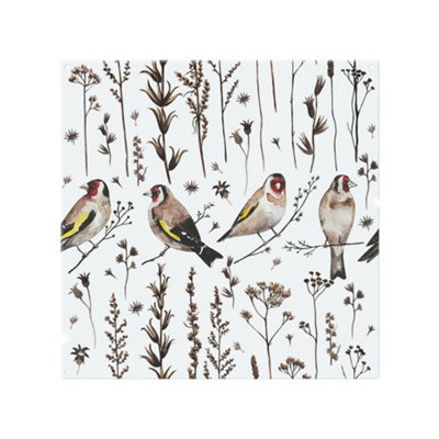 Benjamin Tate Design Goldfinches And Autumn Dry Plants Splash Back Designer Style from B&Q