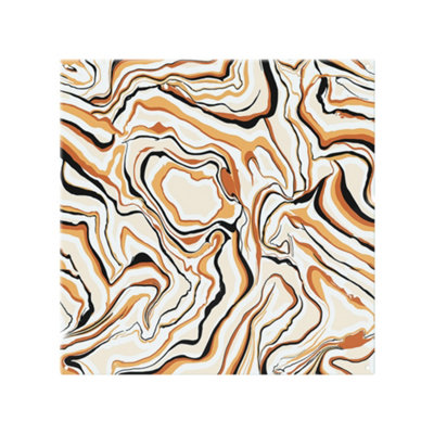 Benjamin Tate Design Warm Toned Liquid Marble Splash Back Designer Style from B&Q