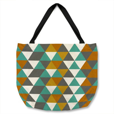 Benjamin Tate Design Autumn Geometric Triangles Tote Bat Designer Style from B&Q