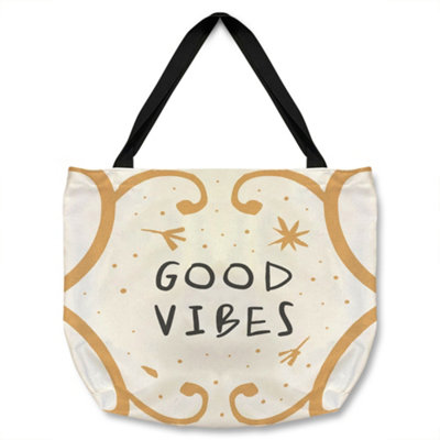B&Q -  Good Vibes Tote Bat Designer Style