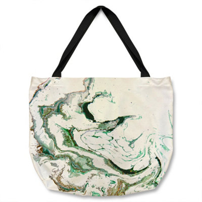 Benjamin Tate Design Green Marble Tote Bat Designer Style