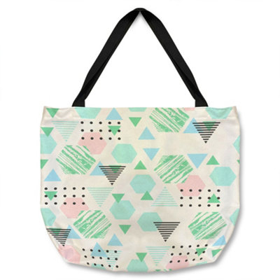 Benjamin Tate Design Geometric Shapes Tote Bat Designer Style from B&Q