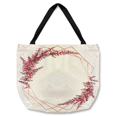 Benjamin Tate Design Pink Flower And Geometric Shapes Tote Bat Designer Style from B&Q