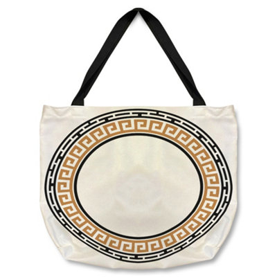 B&Q -  Greek Key Frame Tote Bat Designer Style