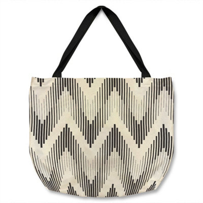 Benjamin Tate Design Geometric Zig Zag Tote Bat Designer Style from B&Q