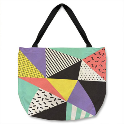 Benjamin Tate Design Retro Themed Geometrics Tote Bat Designer Style from B&Q
