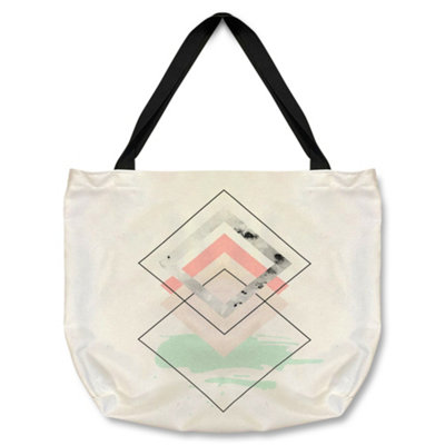 Benjamin Tate Design Geometric Overlays Tote Bat Designer Style from B&Q