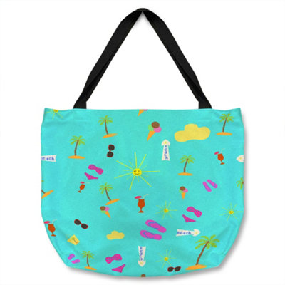 Benjamin Tate Design Beach Cartoons Tote Bat Designer Style from B&Q