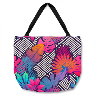 Benjamin Tate Design Tropical Geometric Tote Bat Designer Style from B&Q