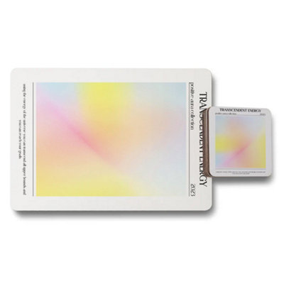 B&Q -  Set Of 12 Placemats And Coasters With Designer Artwork And Wood Bottom