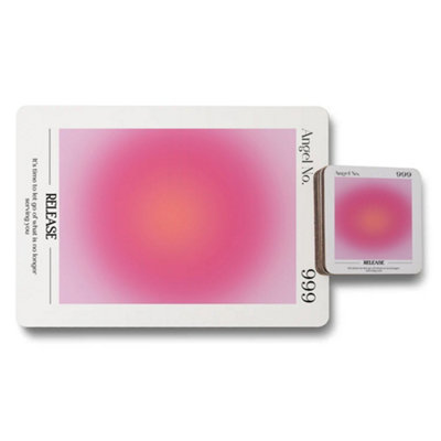 B&Q -  Set Of 12 Placemats And Coasters With Designer Artwork And Wood Bottom