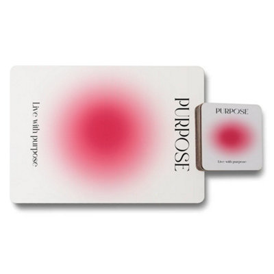 B&Q -  Placemat And Coaster Set Of 12 With Designer Artwork And Wood Bottom