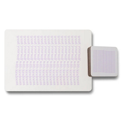 B&Q -  Set Of 12 Placemats And Coasters With Designer Artwork And Wood Bottom