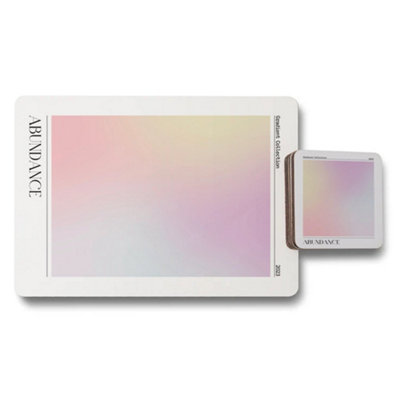 Benjamin Tate Design Abundance Designer Placemat And Coaster Set 12 Piece 11X8 Placemat 3.7X3.7 Coaster from B&Q
