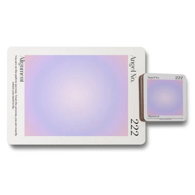 Benjamin Tate Design Designer Placemats And Coasters Set 12 Piece 11X8 Placemats 3.7X3.7 Coasters Wood Bottom from B&Q