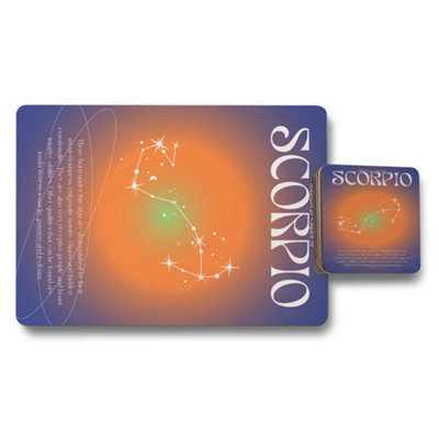 Benjamin Tate Design Twelve Piece Placemat And Coaster Set With Designer Artwork Wood Bottom from B&Q