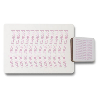 Benjamin Tate Design Designer Artwork Placemat And Coaster Set12 PiecesWood BottomWipe Clean from B&Q