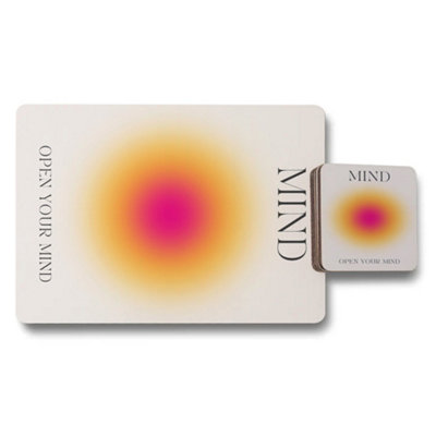 Benjamin Tate Design Set Of 12 Placemats And Coasters 11X8 3.7In Designer Artwork from B&Q