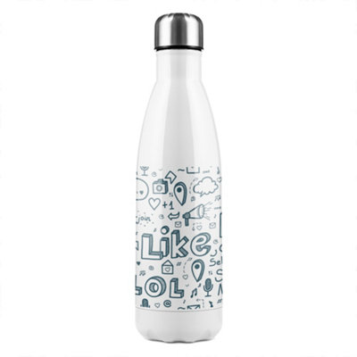B&Q -  Social Media Stainless Steel Bottle Designer Style