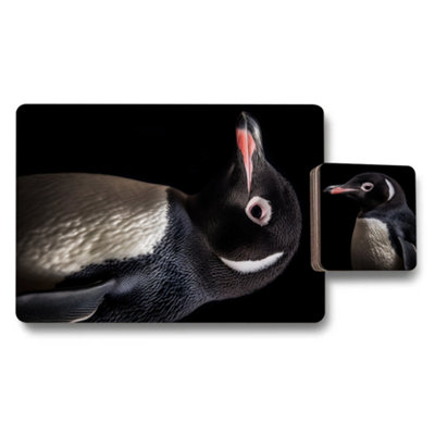 B&Q -  12 Piece Placemat And Coaster Set With Designer Artwork And Wood Bottom
