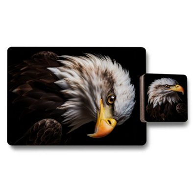B&Q -  Designer Artwork Wood Bottom Placemats And Coasters Set