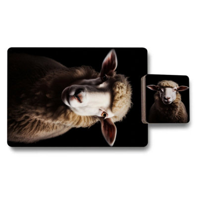 B&Q -  Llama Themed Placemat And Coaster Set 12 Pieces 11X8 Placemats