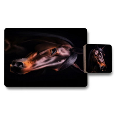 B&Q -  Set Of 12 Placemats And Coasters With Designer Artwork And Wood Bottom