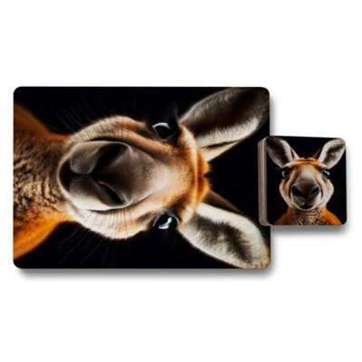 Benjamin Tate Design Placemat And Coaster Set 12 Piece 11 By 8 Placemats 3.7 Coasters Wood Bottom from B&Q