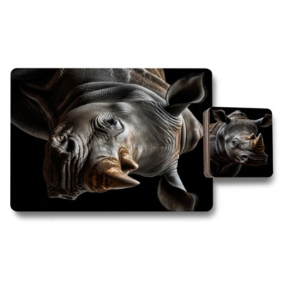 B&Q -  Set Of 12 Placemats And Coasters With Designer Artwork Wood Bottom