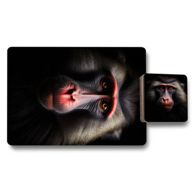 Benjamin Tate Design Monkey Themed Placemat And Coaster Set 12 Pieces 11X8 Placemats from B&Q