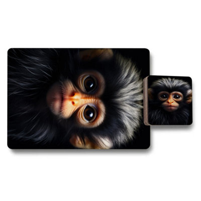 Benjamin Tate Design Monkey Design Placemats And Coasters Set 12 Pieces 11X8 from B&Q