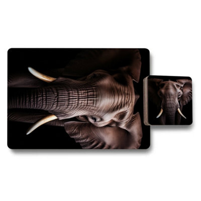B&Q -  Elephant Themed Placemats And Coasters Set 12 Pieces