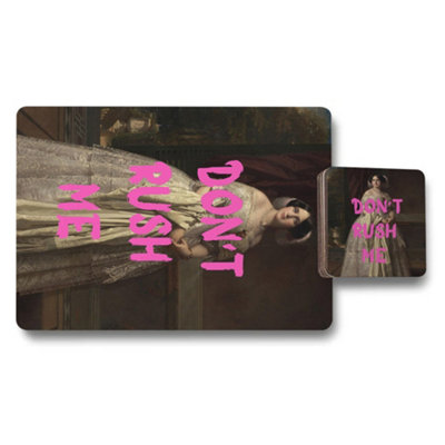 Benjamin Tate Design Set Of 12 Placemats And Coasters With Designer Artwork And Wood Bottom from B&Q