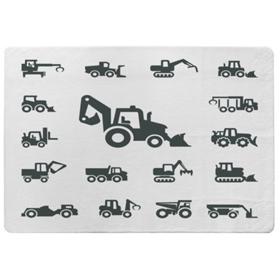 Benjamin Tate Design Construction Equipment Designer Special Soft Home Rug from B&Q