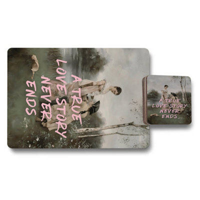Benjamin Tate Design Set Of 12 Placemats And Coasters 11X8 Placemats 3.7X3.7 Coasters from B&Q