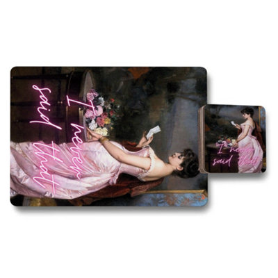 Benjamin Tate Design Set Of 12 Placemat And Coaster Set 11X8 Placemats 3.7X3.7 Coasters from B&Q