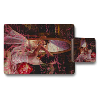 B&Q -  Set Of 12 Placemat And Coaster Set 11X8 Placemats 3.7X3.7 Coasters
