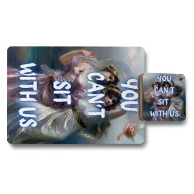 Benjamin Tate Design Designer Artwork Placemat And Coaster Set With Wood Bottom 11X8 Placemats from B&Q