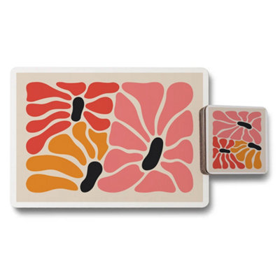 Benjamin Tate Design Designer Artwork Placemat And Coaster Set 11X8 Placemats 3.7In Coasters Limited Edition from B&Q
