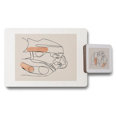 Benjamin Tate Design Set Of 12 Placemat And Coaster Set 11X8 Placemats 3.7X3.7 Coasters from B&Q